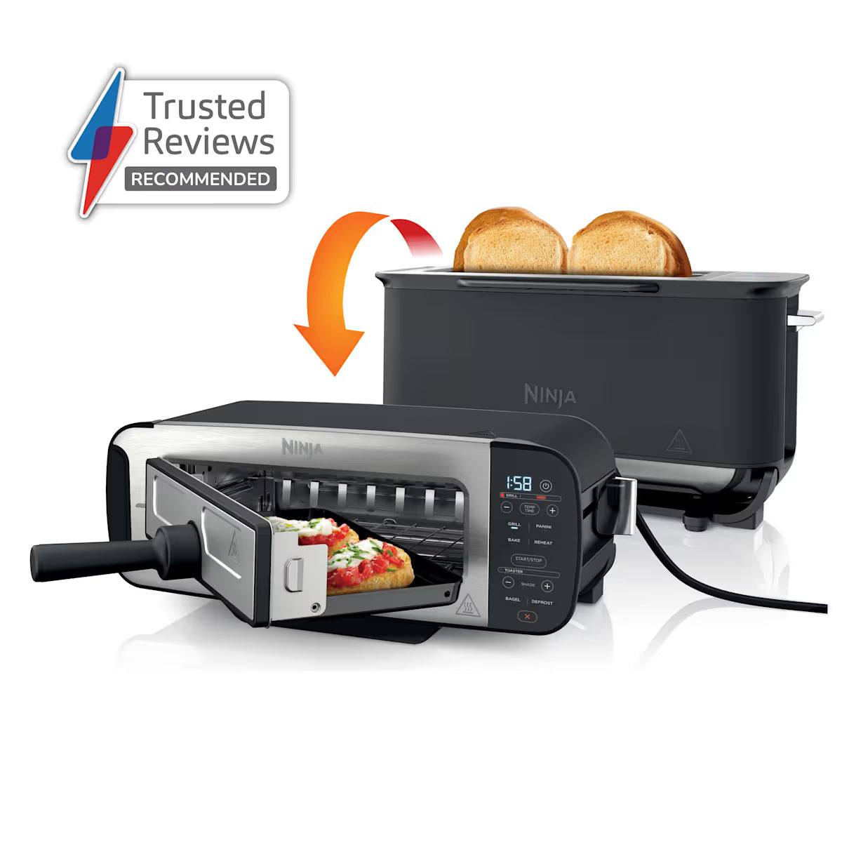 Ninja Foodi 3-in-1 Toaster, Grill & Panini Press [Black] ST200UK