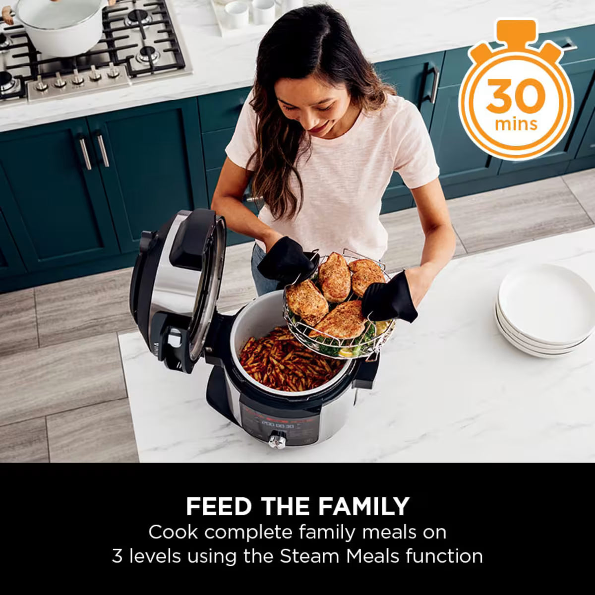 Ninja Foodi MAX 15-in-1 SmartLid Multi-Cooker with Smart Cook System 7.5L OL750UK