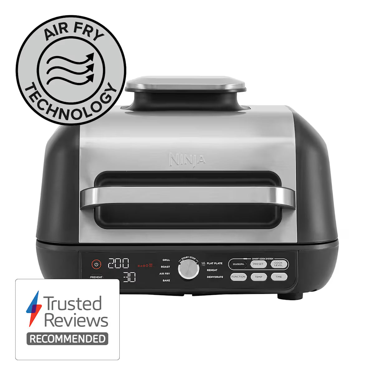 Ninja Foodi MAX Pro Health Grill, Flat Plate & Air Fryer AG651UK
