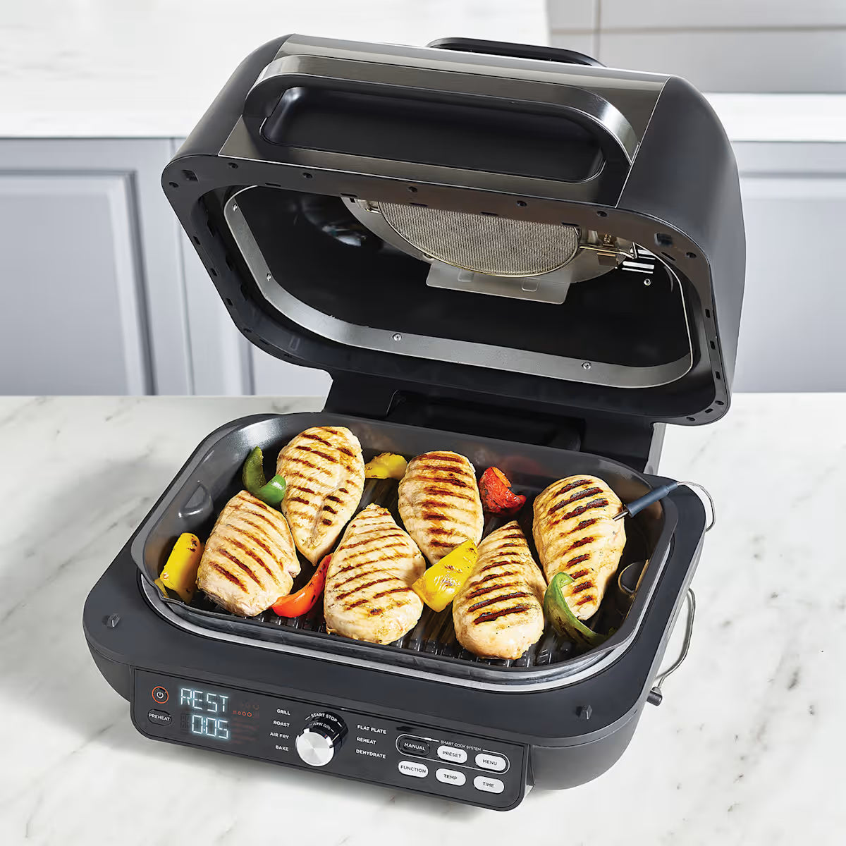 Ninja Foodi MAX Pro Health Grill and Steak Knives Bundle - AG651STEAK