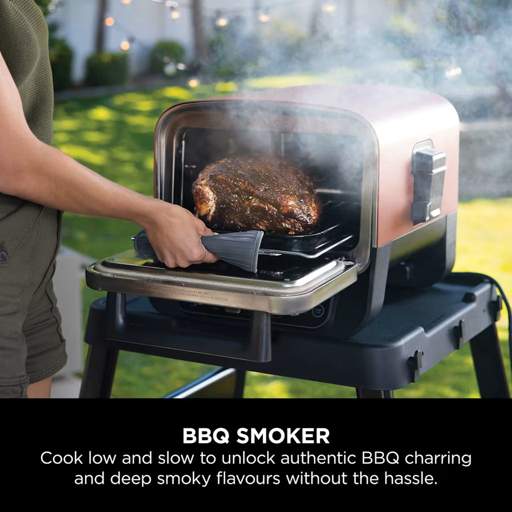 Ninja Woodfire Outdoor Oven, Artisan Pizza Maker and BBQ Smoker with Stand & Cover