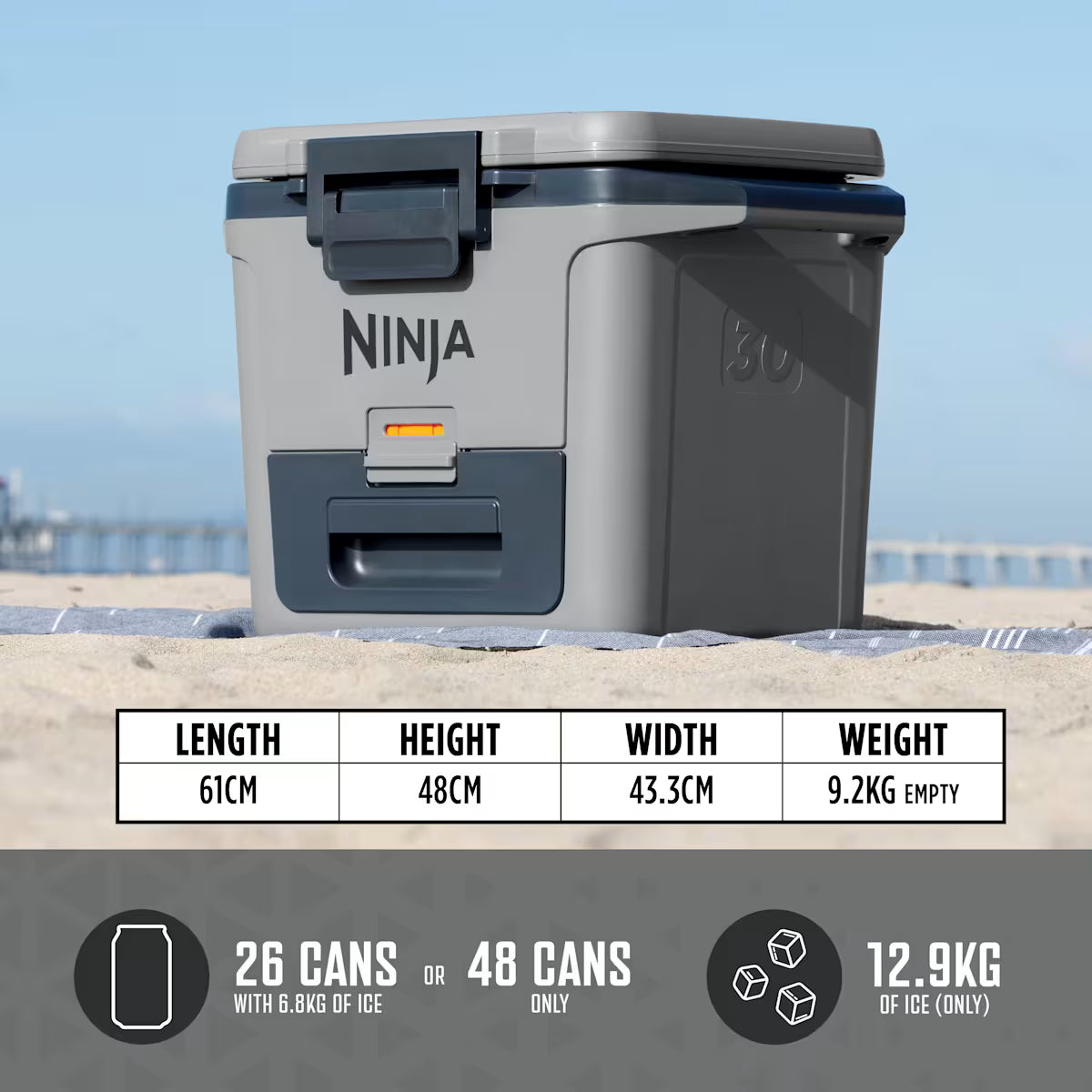 Ninja FrostVault 30QT/28L Hard Cooler - Slate Grey FB131UKGY