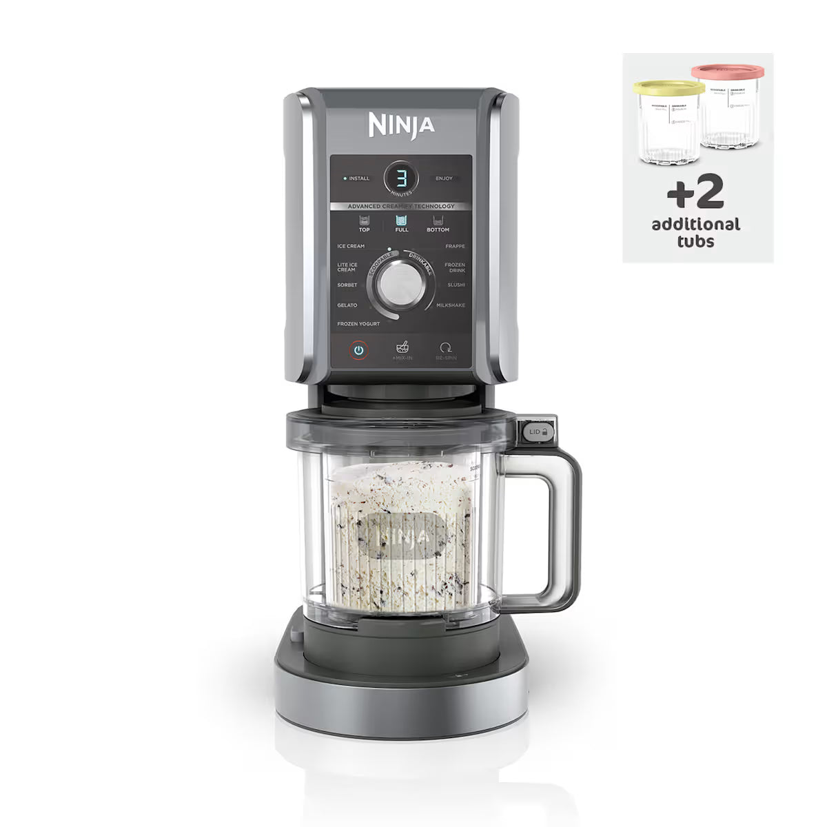Ninja CREAMi Deluxe 10-in-1 Ice Cream and Frozen Drink Maker (5 Tub Bundle)
