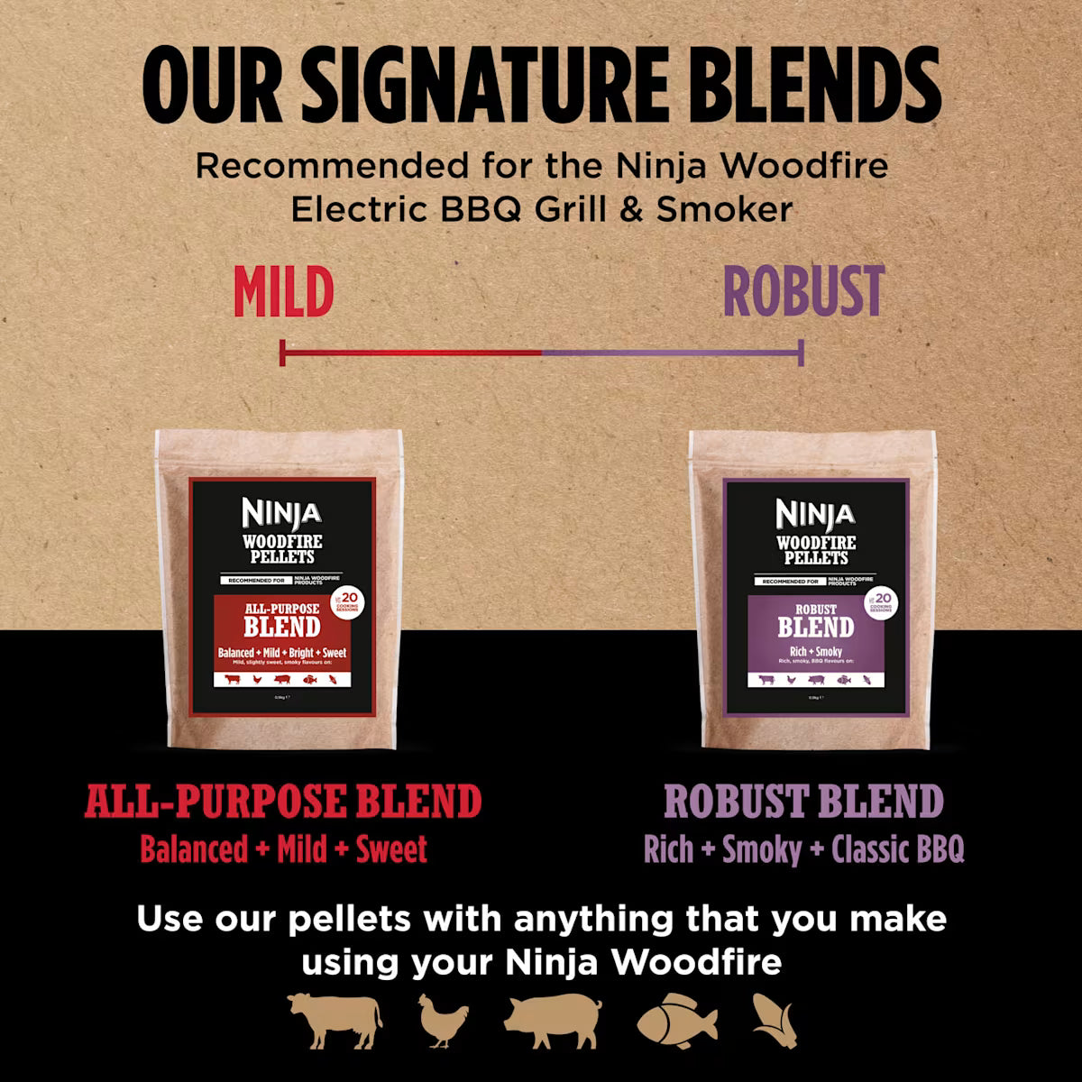 Ninja Woodfire Pellets All-Purpose Blend (900g)