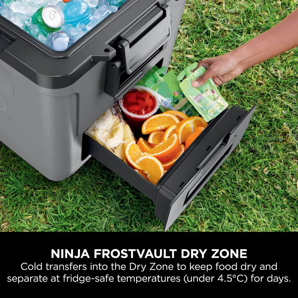 Ninja FrostVault 30QT/28L Wheeled Cooler with Dry Zone, Slate Grey FB230UKGY