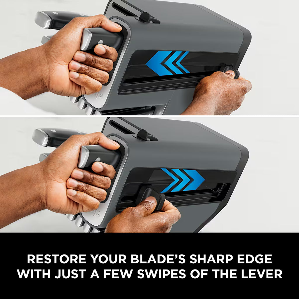 Ninja Foodi StaySharp Knife Block with Integrated Sharpener ¨C Deluxe 14-Piece Set K32014EUUK
