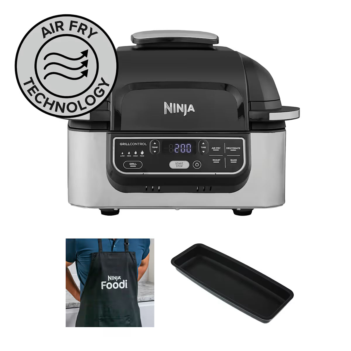 Ninja?Foodi Health Grill & Air Fryer Exclusive Accessory Bundle