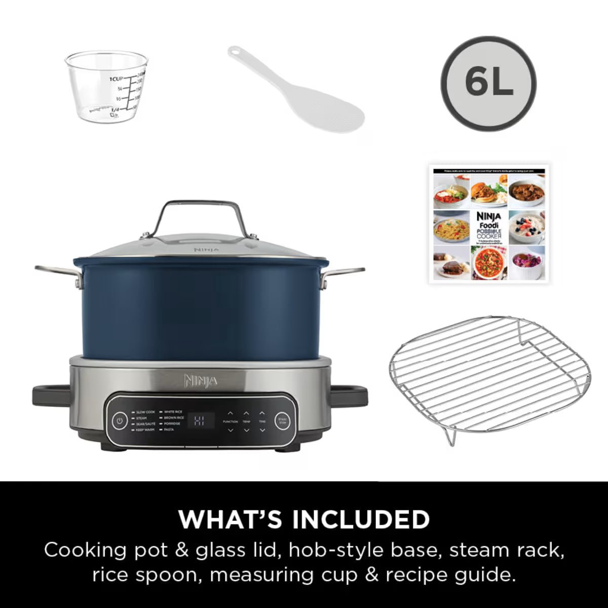Ninja Foodi 8-Mode 6L PossibleCooker Rice & Slow Cooker MC1101UK