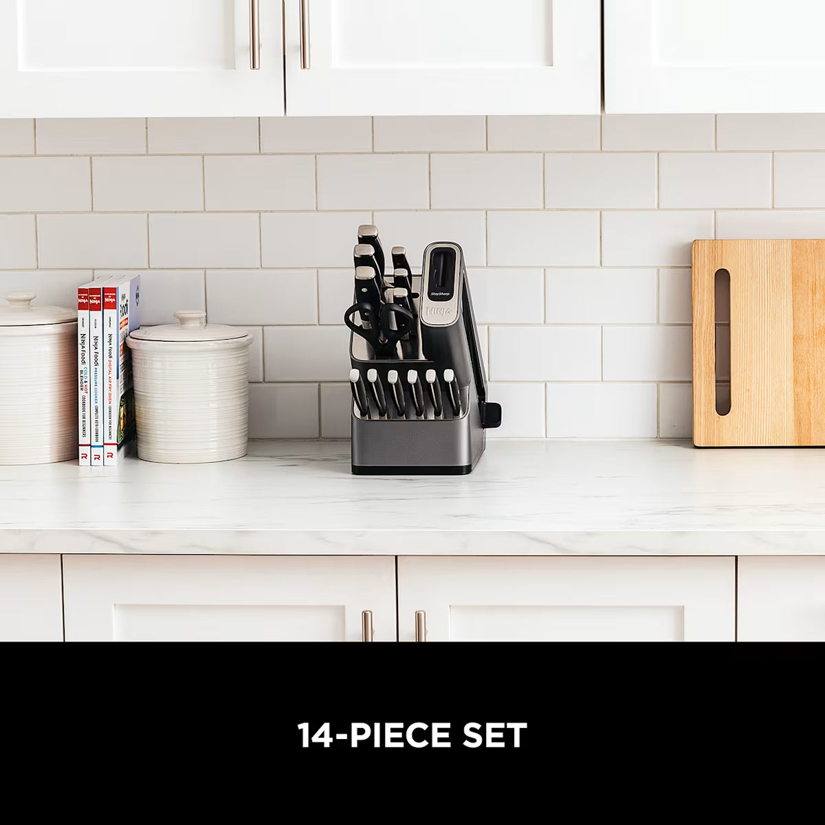 Refurbished Ninja Foodi StaySharp Knife Block, 14-Piece Set [K32014UKDBREF] | Excellent Condition
