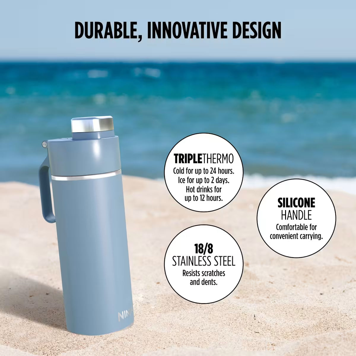 Ninja Thirsti 700 ml Travel Bottle ¨C Blue DW2401EUUKBL