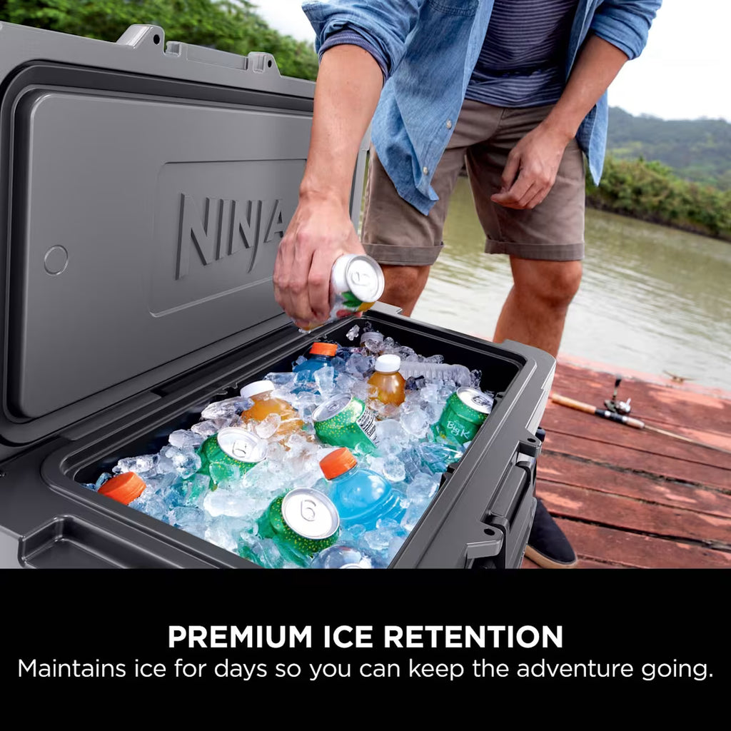 Ninja FrostVault 65QT/61L Wheeled Cooler with Dry Zone, Slate Grey FB265EUUKGY