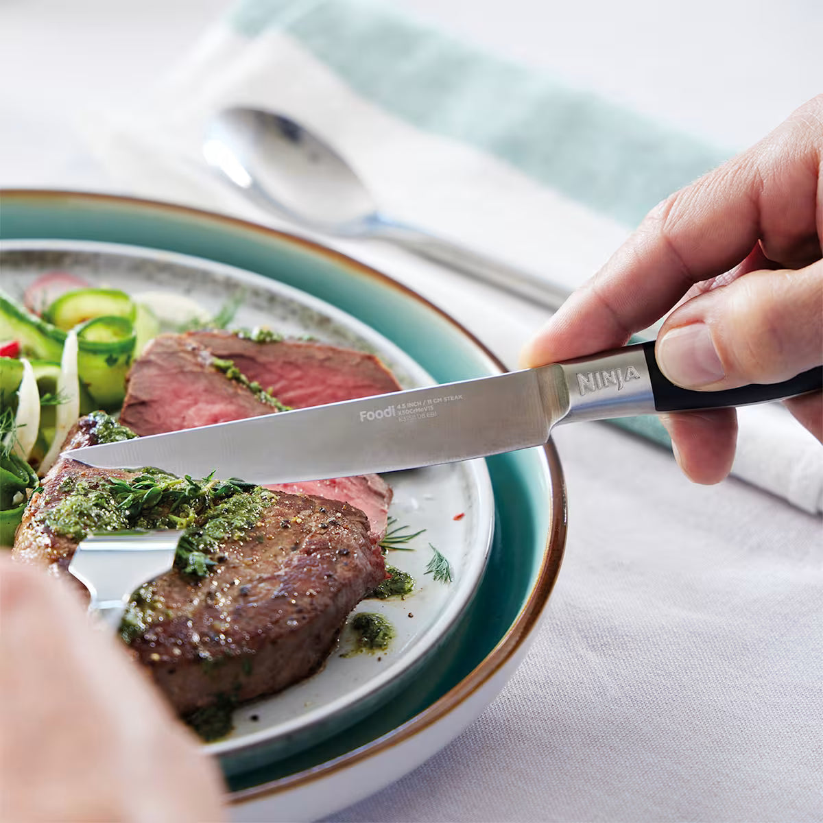 Ninja Foodi MAX Pro Health Grill and Steak Knives Bundle - AG651STEAK