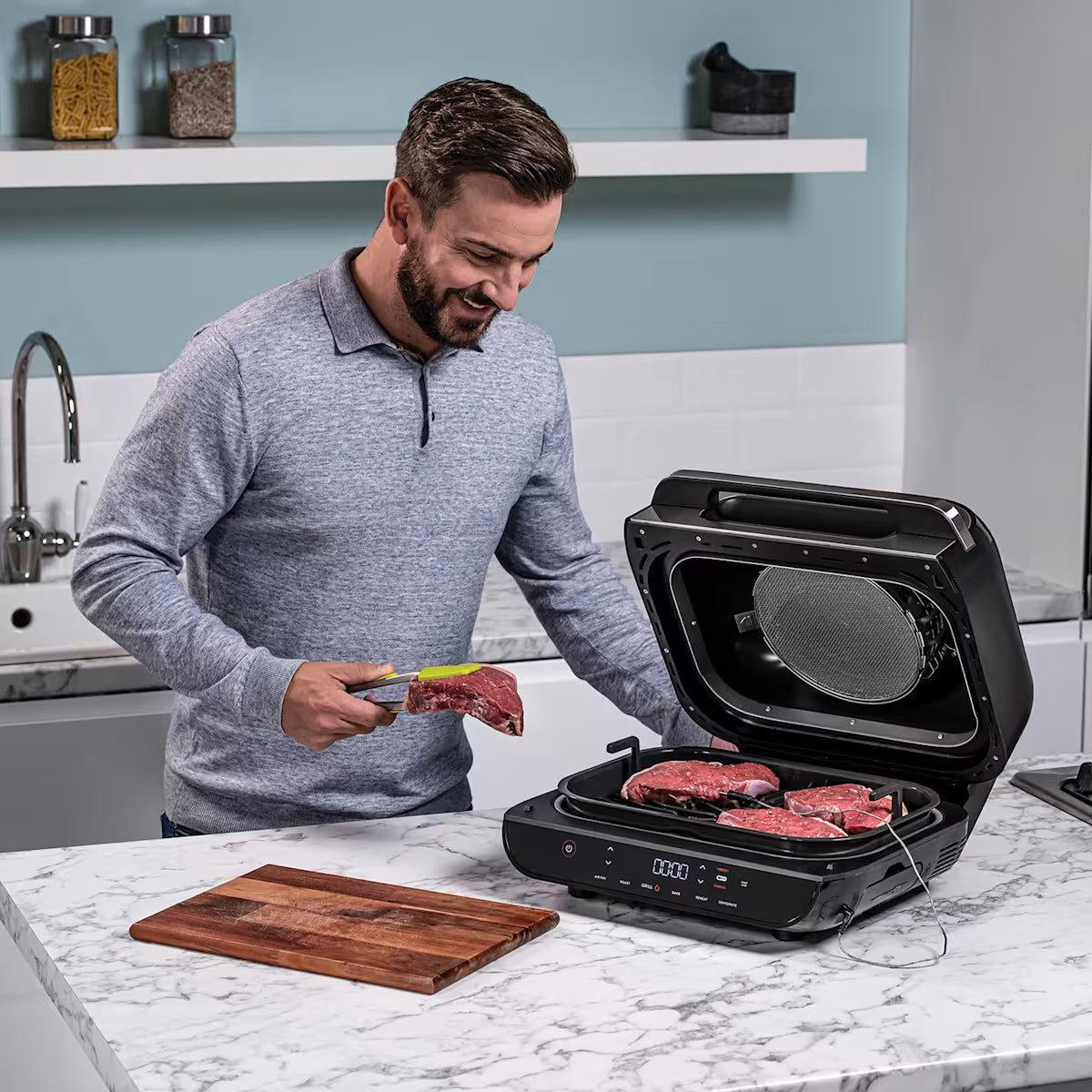 Ninja Foodi Health Grill and Steak Knives Bundle - AG551STEAK