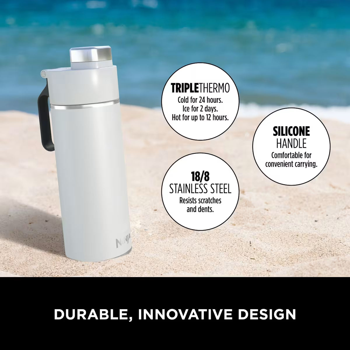Ninja Thirsti 530 ml Travel Bottle ¨C White DW1801EUUKWH